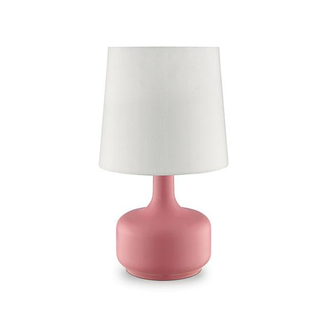 Farah Pink 17"H Matte Pink Table Lamp - Premium Table Lamp from FOA East - Just $48.75! Shop now at Furniture Wholesale Plus  We are the best furniture store in Nashville, Hendersonville, Goodlettsville, Madison, Antioch, Mount Juliet, Lebanon, Gallatin, Springfield, Murfreesboro, Franklin, Brentwood