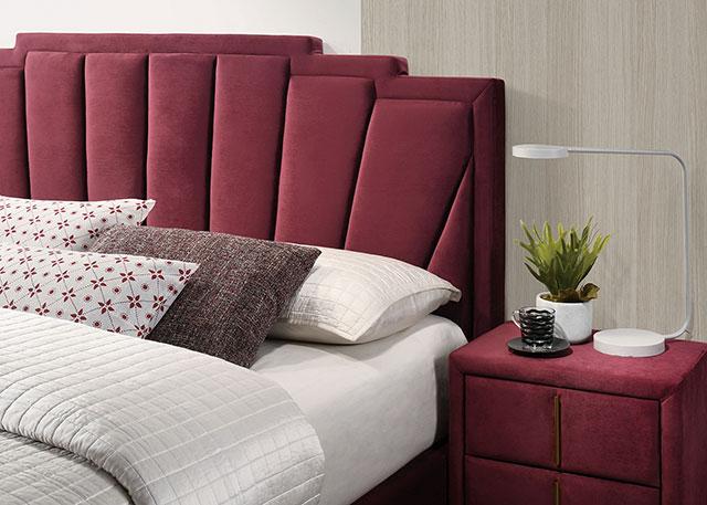 FLORIZEL Queen Bed, Red - Premium Bed from FOA East - Just $583.05! Shop now at Furniture Wholesale Plus  We are the best furniture store in Nashville, Hendersonville, Goodlettsville, Madison, Antioch, Mount Juliet, Lebanon, Gallatin, Springfield, Murfreesboro, Franklin, Brentwood