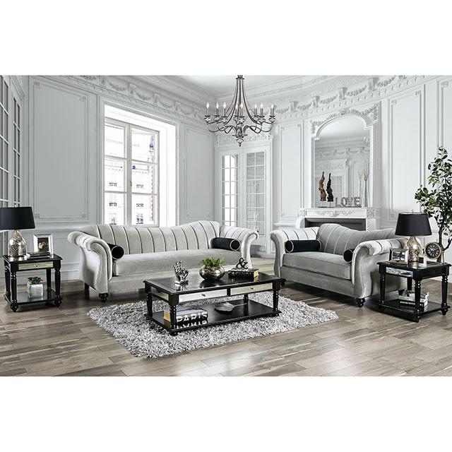 Marvin Pewter Love Seat - Premium Loveseat from FOA East - Just $1657.50! Shop now at Furniture Wholesale Plus  We are the best furniture store in Nashville, Hendersonville, Goodlettsville, Madison, Antioch, Mount Juliet, Lebanon, Gallatin, Springfield, Murfreesboro, Franklin, Brentwood