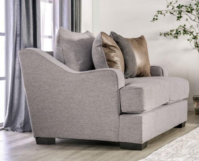 SKYLINE Sofa, Light Gray/Brown - Premium Sofa from FOA East - Just $1519.05! Shop now at Furniture Wholesale Plus  We are the best furniture store in Nashville, Hendersonville, Goodlettsville, Madison, Antioch, Mount Juliet, Lebanon, Gallatin, Springfield, Murfreesboro, Franklin, Brentwood