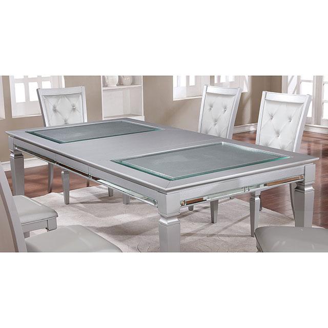 Alena Silver Dining Table - Premium Dining Table from FOA East - Just $762.45! Shop now at Furniture Wholesale Plus  We are the best furniture store in Nashville, Hendersonville, Goodlettsville, Madison, Antioch, Mount Juliet, Lebanon, Gallatin, Springfield, Murfreesboro, Franklin, Brentwood