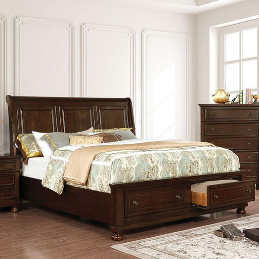 Castor Brown Cherry Queen Bed - Premium Bed from FOA East - Just $787.80! Shop now at Furniture Wholesale Plus  We are the best furniture store in Nashville, Hendersonville, Goodlettsville, Madison, Antioch, Mount Juliet, Lebanon, Gallatin, Springfield, Murfreesboro, Franklin, Brentwood