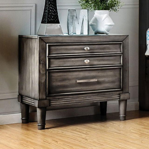 DAPHNE Gray Night Stand - Premium Nightstand from FOA East - Just $195! Shop now at Furniture Wholesale Plus  We are the best furniture store in Nashville, Hendersonville, Goodlettsville, Madison, Antioch, Mount Juliet, Lebanon, Gallatin, Springfield, Murfreesboro, Franklin, Brentwood