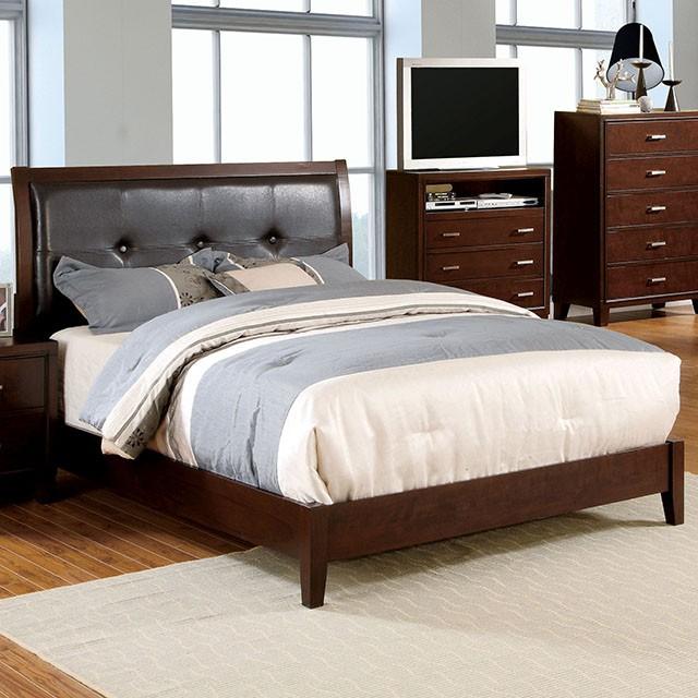 Enrico I Brown Cherry E.King Bed - Premium Bed from FOA East - Just $567.45! Shop now at Furniture Wholesale Plus  We are the best furniture store in Nashville, Hendersonville, Goodlettsville, Madison, Antioch, Mount Juliet, Lebanon, Gallatin, Springfield, Murfreesboro, Franklin, Brentwood