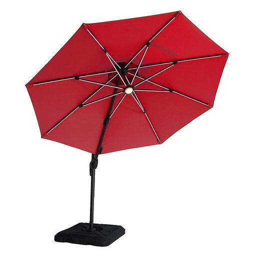 Fera 10 Ft Round Umbrella w/ LED Bulb + 37" Large Base - Premium Outdoor Accessories from FOA East - Just $407.55! Shop now at Furniture Wholesale Plus  We are the best furniture store in Nashville, Hendersonville, Goodlettsville, Madison, Antioch, Mount Juliet, Lebanon, Gallatin, Springfield, Murfreesboro, Franklin, Brentwood