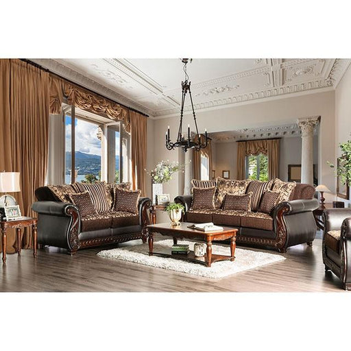 Franklin Dark Brown/Tan Chair With Pu In Brown - Premium Chair from FOA East - Just $1168.05! Shop now at Furniture Wholesale Plus  We are the best furniture store in Nashville, Hendersonville, Goodlettsville, Madison, Antioch, Mount Juliet, Lebanon, Gallatin, Springfield, Murfreesboro, Franklin, Brentwood