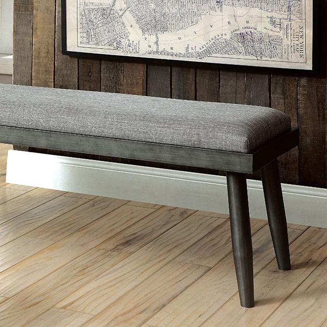 Vilhelm I Gray Bench - Premium Bench from FOA East - Just $222.30! Shop now at Furniture Wholesale Plus  We are the best furniture store in Nashville, Hendersonville, Goodlettsville, Madison, Antioch, Mount Juliet, Lebanon, Gallatin, Springfield, Murfreesboro, Franklin, Brentwood