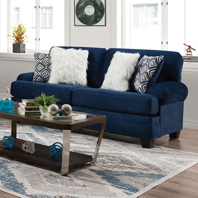 WALDSTONE Sofa, Navy - Premium Sofa from FOA East - Just $1012.05! Shop now at Furniture Wholesale Plus  We are the best furniture store in Nashville, Hendersonville, Goodlettsville, Madison, Antioch, Mount Juliet, Lebanon, Gallatin, Springfield, Murfreesboro, Franklin, Brentwood