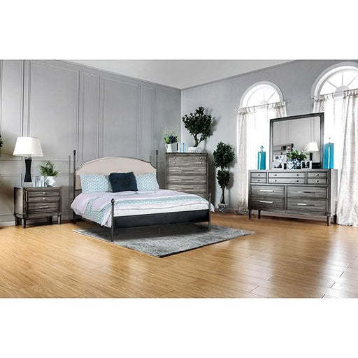 SINEAD Gun Metal/Beige Full Bed - Premium Bed from FOA East - Just $319.80! Shop now at Furniture Wholesale Plus  We are the best furniture store in Nashville, Hendersonville, Goodlettsville, Madison, Antioch, Mount Juliet, Lebanon, Gallatin, Springfield, Murfreesboro, Franklin, Brentwood