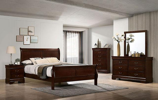 LOUIS PHILIPPE Twin Bed, Cherry - Premium Bed from FOA East - Just $296.40! Shop now at Furniture Wholesale Plus  We are the best furniture store in Nashville, Hendersonville, Goodlettsville, Madison, Antioch, Mount Juliet, Lebanon, Gallatin, Springfield, Murfreesboro, Franklin, Brentwood