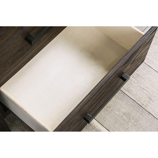 Rexburg Wire-Brushed Rustic Brown Night Stand - Premium Nightstand from FOA East - Just $195! Shop now at Furniture Wholesale Plus  We are the best furniture store in Nashville, Hendersonville, Goodlettsville, Madison, Antioch, Mount Juliet, Lebanon, Gallatin, Springfield, Murfreesboro, Franklin, Brentwood