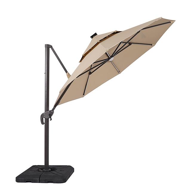 Fera 10 Ft Round Umbrella w/ LED Bulb + 37" Large Base - Premium Outdoor Accessories from FOA East - Just $407.55! Shop now at Furniture Wholesale Plus  We are the best furniture store in Nashville, Hendersonville, Goodlettsville, Madison, Antioch, Mount Juliet, Lebanon, Gallatin, Springfield, Murfreesboro, Franklin, Brentwood