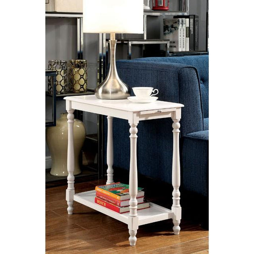 DEERING White Side Table - Premium End Table from FOA East - Just $95.55! Shop now at Furniture Wholesale Plus  We are the best furniture store in Nashville, Hendersonville, Goodlettsville, Madison, Antioch, Mount Juliet, Lebanon, Gallatin, Springfield, Murfreesboro, Franklin, Brentwood