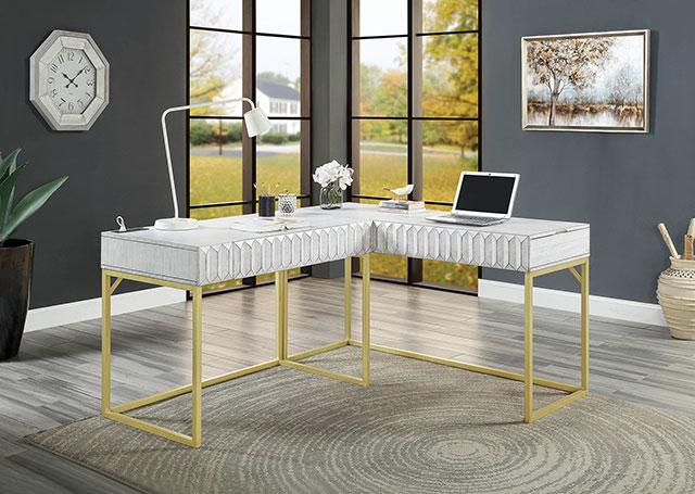 FREIBURG Corner Desk, Antique White - Premium Desk from FOA East - Just $934.05! Shop now at Furniture Wholesale Plus  We are the best furniture store in Nashville, Hendersonville, Goodlettsville, Madison, Antioch, Mount Juliet, Lebanon, Gallatin, Springfield, Murfreesboro, Franklin, Brentwood