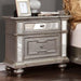 Salamanca Silver Night Stand - Premium Nightstand from FOA East - Just $343.20! Shop now at Furniture Wholesale Plus  We are the best furniture store in Nashville, Hendersonville, Goodlettsville, Madison, Antioch, Mount Juliet, Lebanon, Gallatin, Springfield, Murfreesboro, Franklin, Brentwood