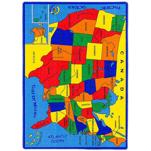 ABBEY Us Map 5' X 8' Area Rug - Premium Rug from FOA East - Just $76.05! Shop now at Furniture Wholesale Plus  We are the best furniture store in Nashville, Hendersonville, Goodlettsville, Madison, Antioch, Mount Juliet, Lebanon, Gallatin, Springfield, Murfreesboro, Franklin, Brentwood