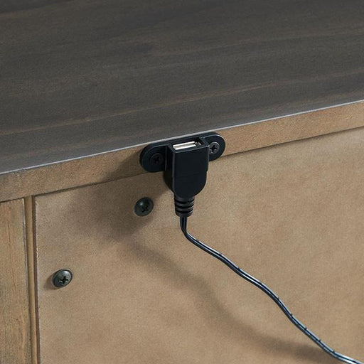 ALAINA Night Stand With USB Plug - Premium Nightstand from FOA East - Just $195! Shop now at Furniture Wholesale Plus  We are the best furniture store in Nashville, Hendersonville, Goodlettsville, Madison, Antioch, Mount Juliet, Lebanon, Gallatin, Springfield, Murfreesboro, Franklin, Brentwood