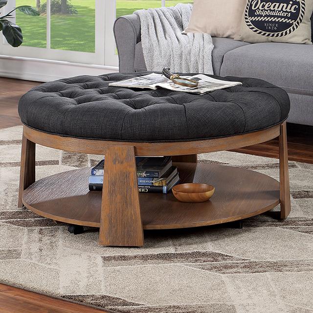 GUIS Round Coffee Table, Dark Gray - Premium Coffee Table from FOA East - Just $446.55! Shop now at Furniture Wholesale Plus  We are the best furniture store in Nashville, Hendersonville, Goodlettsville, Madison, Antioch, Mount Juliet, Lebanon, Gallatin, Springfield, Murfreesboro, Franklin, Brentwood