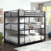 Olga I Sand Black Queen Triple Decker Bed - Premium Bunk Bed from FOA East - Just $934.05! Shop now at Furniture Wholesale Plus  We are the best furniture store in Nashville, Hendersonville, Goodlettsville, Madison, Antioch, Mount Juliet, Lebanon, Gallatin, Springfield, Murfreesboro, Franklin, Brentwood