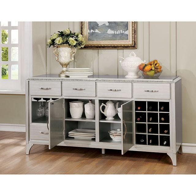 DIOCLES Silver/Gray Server - Premium Server from FOA East - Just $836.55! Shop now at Furniture Wholesale Plus  We are the best furniture store in Nashville, Hendersonville, Goodlettsville, Madison, Antioch, Mount Juliet, Lebanon, Gallatin, Springfield, Murfreesboro, Franklin, Brentwood