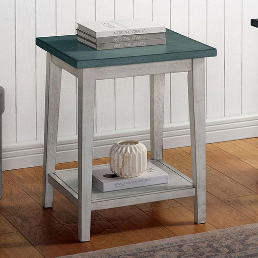 BANJAR Side Table, Antq. Teal - Premium End Table from FOA East - Just $95.55! Shop now at Furniture Wholesale Plus  We are the best furniture store in Nashville, Hendersonville, Goodlettsville, Madison, Antioch, Mount Juliet, Lebanon, Gallatin, Springfield, Murfreesboro, Franklin, Brentwood