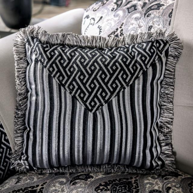 CRESPIGNANO Sofa, Black/Gray - Premium Sofa from FOA East - Just $1505.40! Shop now at Furniture Wholesale Plus  We are the best furniture store in Nashville, Hendersonville, Goodlettsville, Madison, Antioch, Mount Juliet, Lebanon, Gallatin, Springfield, Murfreesboro, Franklin, Brentwood