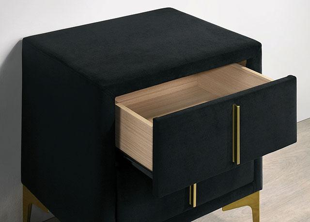 FLORIZEL Night Stand, Black - Premium Nightstand from FOA East - Just $175.50! Shop now at Furniture Wholesale Plus  We are the best furniture store in Nashville, Hendersonville, Goodlettsville, Madison, Antioch, Mount Juliet, Lebanon, Gallatin, Springfield, Murfreesboro, Franklin, Brentwood