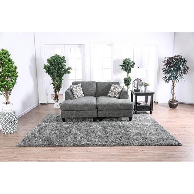 Lowry Gray Sectional w/ Ottoman - Premium Sectional from FOA East - Just $2221.05! Shop now at Furniture Wholesale Plus  We are the best furniture store in Nashville, Hendersonville, Goodlettsville, Madison, Antioch, Mount Juliet, Lebanon, Gallatin, Springfield, Murfreesboro, Franklin, Brentwood