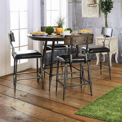 Mullane Weathered Gray Counter Ht. Table - Premium Dining Table from FOA East - Just $300.30! Shop now at Furniture Wholesale Plus  We are the best furniture store in Nashville, Hendersonville, Goodlettsville, Madison, Antioch, Mount Juliet, Lebanon, Gallatin, Springfield, Murfreesboro, Franklin, Brentwood