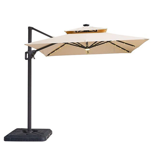 Xico 8 Ft Square Umbrella w/ Double Top w/ LED Light + 37" Large Base - Premium Outdoor Accessories from FOA East - Just $329.55! Shop now at Furniture Wholesale Plus  We are the best furniture store in Nashville, Hendersonville, Goodlettsville, Madison, Antioch, Mount Juliet, Lebanon, Gallatin, Springfield, Murfreesboro, Franklin, Brentwood