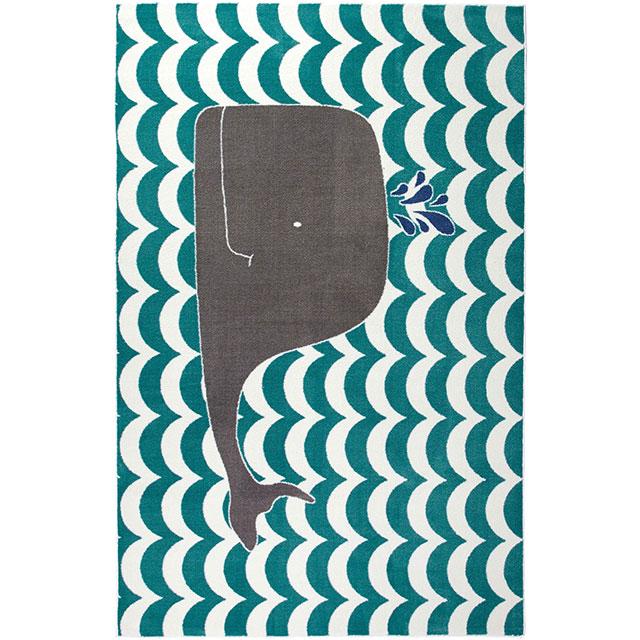 BARON 5' X 8', Area Rug, Whale, Teal/Gray - Premium Rug from FOA East - Just $202.80! Shop now at Furniture Wholesale Plus  We are the best furniture store in Nashville, Hendersonville, Goodlettsville, Madison, Antioch, Mount Juliet, Lebanon, Gallatin, Springfield, Murfreesboro, Franklin, Brentwood