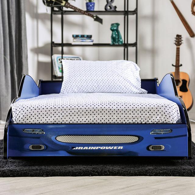 DUSTRACK Twin Bed, Blue - Premium Bed from FOA East - Just $427.05! Shop now at Furniture Wholesale Plus  We are the best furniture store in Nashville, Hendersonville, Goodlettsville, Madison, Antioch, Mount Juliet, Lebanon, Gallatin, Springfield, Murfreesboro, Franklin, Brentwood