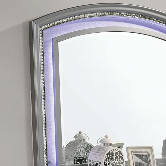 MADDIE Mirror, Silver - Premium Mirror from FOA East - Just $312! Shop now at Furniture Wholesale Plus  We are the best furniture store in Nashville, Hendersonville, Goodlettsville, Madison, Antioch, Mount Juliet, Lebanon, Gallatin, Springfield, Murfreesboro, Franklin, Brentwood