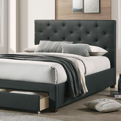 SYBELLA Twin Bed, Dark Gray - Premium Bed from FOA East - Just $427.05! Shop now at Furniture Wholesale Plus  We are the best furniture store in Nashville, Hendersonville, Goodlettsville, Madison, Antioch, Mount Juliet, Lebanon, Gallatin, Springfield, Murfreesboro, Franklin, Brentwood