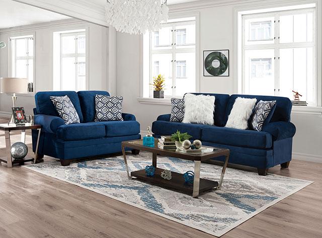 WALDSTONE Loveseat, Navy - Premium Loveseat from FOA East - Just $936! Shop now at Furniture Wholesale Plus  We are the best furniture store in Nashville, Hendersonville, Goodlettsville, Madison, Antioch, Mount Juliet, Lebanon, Gallatin, Springfield, Murfreesboro, Franklin, Brentwood