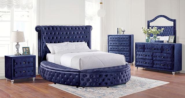 SANSOM Queen Bed, Blue - Premium Bed from FOA East - Just $1168.05! Shop now at Furniture Wholesale Plus  We are the best furniture store in Nashville, Hendersonville, Goodlettsville, Madison, Antioch, Mount Juliet, Lebanon, Gallatin, Springfield, Murfreesboro, Franklin, Brentwood