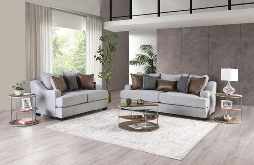 SKYLINE Sofa, Light Gray/Brown - Premium Sofa from FOA East - Just $1519.05! Shop now at Furniture Wholesale Plus  We are the best furniture store in Nashville, Hendersonville, Goodlettsville, Madison, Antioch, Mount Juliet, Lebanon, Gallatin, Springfield, Murfreesboro, Franklin, Brentwood