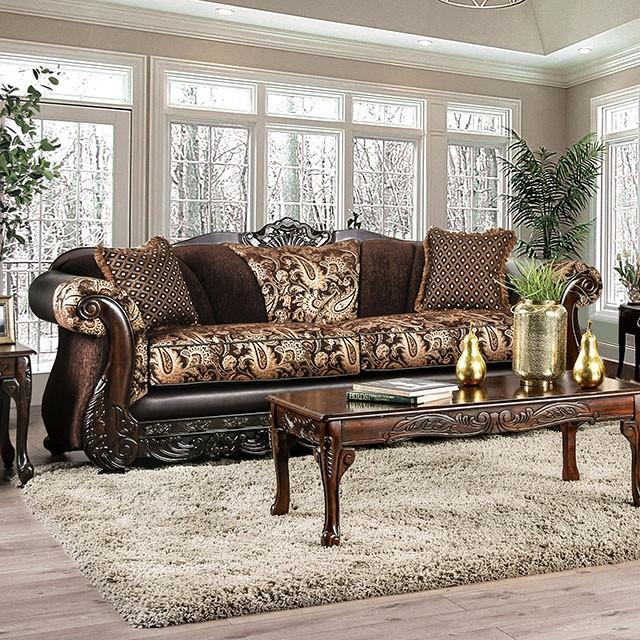 Newdale Brown/Gold Sofa - Premium Sofa from FOA East - Just $1480.05! Shop now at Furniture Wholesale Plus  We are the best furniture store in Nashville, Hendersonville, Goodlettsville, Madison, Antioch, Mount Juliet, Lebanon, Gallatin, Springfield, Murfreesboro, Franklin, Brentwood