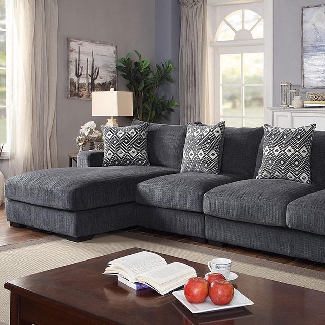 Kaylee Gray Large L-Shaped Sectional - Premium Sectional from FOA East - Just $2045.55! Shop now at Furniture Wholesale Plus  We are the best furniture store in Nashville, Hendersonville, Goodlettsville, Madison, Antioch, Mount Juliet, Lebanon, Gallatin, Springfield, Murfreesboro, Franklin, Brentwood