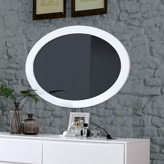 LENNART II White Oval Mirror - Premium Mirror from FOA East - Just $136.50! Shop now at Furniture Wholesale Plus  We are the best furniture store in Nashville, Hendersonville, Goodlettsville, Madison, Antioch, Mount Juliet, Lebanon, Gallatin, Springfield, Murfreesboro, Franklin, Brentwood