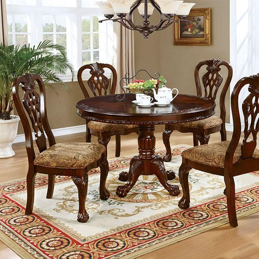 Elana Brown Cherry Round Dining Table - Premium Dining Table from FOA East - Just $466.05! Shop now at Furniture Wholesale Plus  We are the best furniture store in Nashville, Hendersonville, Goodlettsville, Madison, Antioch, Mount Juliet, Lebanon, Gallatin, Springfield, Murfreesboro, Franklin, Brentwood