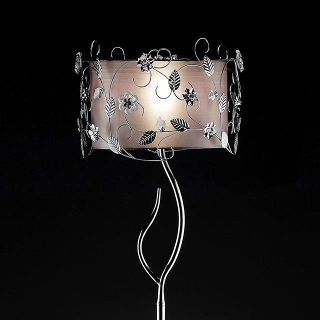 Elva Silver/Chrome Floor Lamp, Double Shade - Premium Floor Lamp from FOA East - Just $269.10! Shop now at Furniture Wholesale Plus  We are the best furniture store in Nashville, Hendersonville, Goodlettsville, Madison, Antioch, Mount Juliet, Lebanon, Gallatin, Springfield, Murfreesboro, Franklin, Brentwood