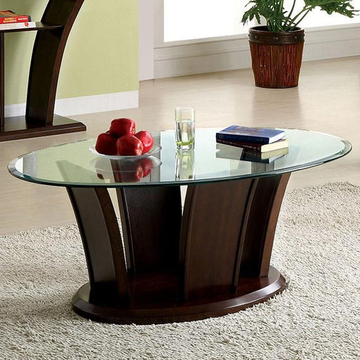 MANHATTAN IV Brown Cherry Coffee Table, Brown Cherry - Premium Coffee Table from FOA East - Just $271.05! Shop now at Furniture Wholesale Plus  We are the best furniture store in Nashville, Hendersonville, Goodlettsville, Madison, Antioch, Mount Juliet, Lebanon, Gallatin, Springfield, Murfreesboro, Franklin, Brentwood