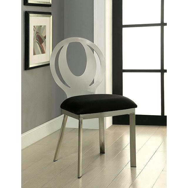 ORLA Silver/Black Side Chair (2/CTN) - Premium Dining Chair from FOA East - Just $448.50! Shop now at Furniture Wholesale Plus  We are the best furniture store in Nashville, Hendersonville, Goodlettsville, Madison, Antioch, Mount Juliet, Lebanon, Gallatin, Springfield, Murfreesboro, Franklin, Brentwood