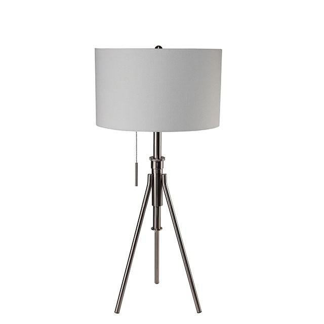 Zaya Brushed Steel Table Lamp - Premium Table Lamp from FOA East - Just $134.55! Shop now at Furniture Wholesale Plus  We are the best furniture store in Nashville, Hendersonville, Goodlettsville, Madison, Antioch, Mount Juliet, Lebanon, Gallatin, Springfield, Murfreesboro, Franklin, Brentwood