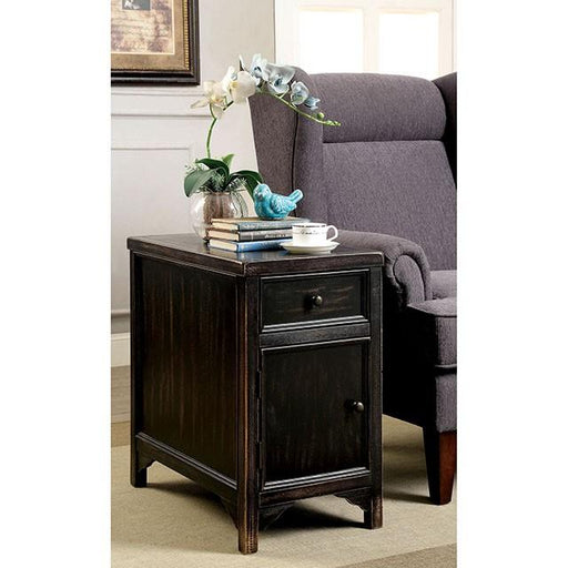 MEADOW Antique Black Side Table - Premium End Table from FOA East - Just $232.05! Shop now at Furniture Wholesale Plus  We are the best furniture store in Nashville, Hendersonville, Goodlettsville, Madison, Antioch, Mount Juliet, Lebanon, Gallatin, Springfield, Murfreesboro, Franklin, Brentwood