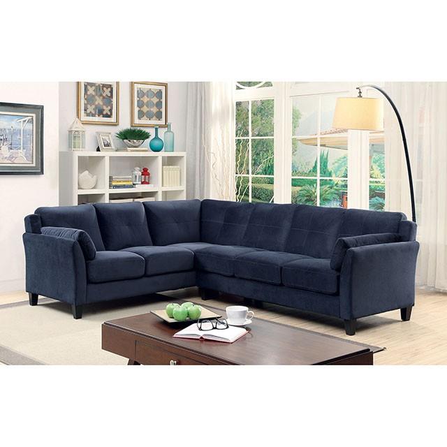 PEEVER II Navy Sectional, Navy (K/D) - Premium Sectional from FOA East - Just $973.05! Shop now at Furniture Wholesale Plus  We are the best furniture store in Nashville, Hendersonville, Goodlettsville, Madison, Antioch, Mount Juliet, Lebanon, Gallatin, Springfield, Murfreesboro, Franklin, Brentwood