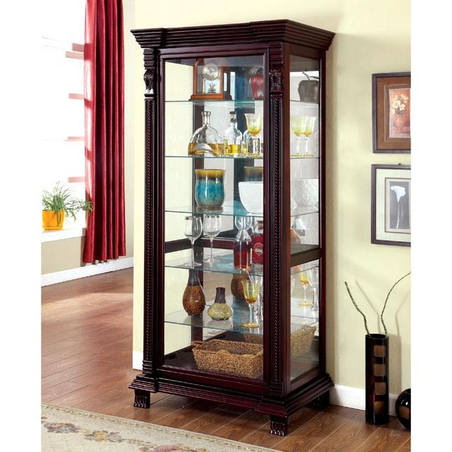 TULARE Dark Cherry Curio - Premium Curio from FOA East - Just $863.85! Shop now at Furniture Wholesale Plus  We are the best furniture store in Nashville, Hendersonville, Goodlettsville, Madison, Antioch, Mount Juliet, Lebanon, Gallatin, Springfield, Murfreesboro, Franklin, Brentwood