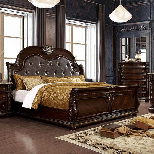 Fromberg Brown Cherry Queen Bed - Premium Bed from FOA East - Just $1310.40! Shop now at Furniture Wholesale Plus  We are the best furniture store in Nashville, Hendersonville, Goodlettsville, Madison, Antioch, Mount Juliet, Lebanon, Gallatin, Springfield, Murfreesboro, Franklin, Brentwood