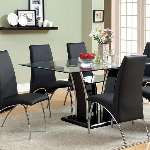 Glenview Black Dining Table - Premium Dining Table from FOA East - Just $641.55! Shop now at Furniture Wholesale Plus  We are the best furniture store in Nashville, Hendersonville, Goodlettsville, Madison, Antioch, Mount Juliet, Lebanon, Gallatin, Springfield, Murfreesboro, Franklin, Brentwood